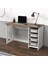 Hero Modern Çalışma Masası - 120 cm - Beyaz/Antik Ceviz 2