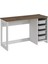 Hero Modern Çalışma Masası - 120 cm - Beyaz/Antik Ceviz 4