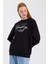 Süperlife Kadın Bisiklet Yaka Regular Fit El Yazılı Brooklyn Ince Sweatshirt SPR23SWK331 2