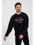Süperlife Erkek Bisiklet Yaka Regular Fit El Yazılı Brooklyn Ince Sweatshirt SPR23SW331 1