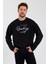 Süperlife Erkek Bisiklet Yaka Regular Fit El Yazılı Brooklyn Ince Sweatshirt SPR23SW331 4