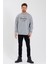Süperlife Erkek Bisiklet Yaka Regular Fit El Yazılı Brooklyn Ince Sweatshirt SPR23SW331 1