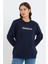 Süperlife Kadın Bisiklet Yaka Oversize Fit Brooklyn Baskılı Ince Sweatshirt SPR23SWK330 1