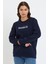 Süperlife Kadın Bisiklet Yaka Oversize Fit Brooklyn Baskılı Ince Sweatshirt SPR23SWK330 4