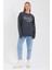 Süperlife Kadın Bisiklet Yaka Regular Fit El Yazılı Brooklyn Ince Sweatshirt SPR23SWK331 1