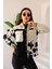 Kadın Oversize Fit Desenli Uzun Kollu %100 Pamuk Gömlek,ceket , Cepli Şık Oduncu Gömlek 1
