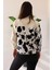 Kadın Oversize Fit Desenli Uzun Kollu %100 Pamuk Gömlek,ceket , Cepli Şık Oduncu Gömlek 5