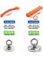 Ø80 mm Fishing Magnet - Kancalı Kurtarma Mıknatısı - Neodyum Deniz Mıknatısı - Halkalı Mıknatıs - Karabina -25 Metre 6mm Fosforlu Halat Set 2