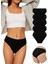Kadın Külot Pamuklu Likralı Siyah Renk 5’li Paket İç Giyim 1