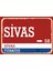 Sivas Retro Sokak Yön Tabelası Vintage Pvc Dekota Uv Poster Yapışkanlı 35X25 1