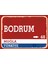 Muğla Bodrum Retro Sokak Yön Tabelası Vintage Pvc Dekota Uv Poster Yapışkanlı 35X25 1
