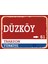 Trabzon Düzköy Retro Sokak Yön Tabelası Vintage Pvc Dekota Uv Poster Yapışkanlı 35X25 1