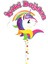 Unicorn Temalı Karton Pasta Süsü 1
