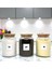 3'lü Ahşap Vakum Kapaklı Cam Çay Un Tuz Saklama Kavanozu Seti 800 ml Etiket Hediyeli 2