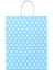 18*24*8 Mavi Puantiyeli Saplı Kağıt Çanta 24 Adet 2