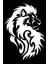 Aslan Başı Tasarım Sticker 10 x 15 cm 3