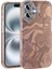 Apple iPhone 16 Plus Kılıf Fırça Desenli ve Taşlı Trix Premium Sert Silikon Kapak 1