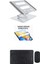 iPad 8.nesil 10.2 Uyumlu Stand Ekran Koruyucu Klavye Mouse Set 1