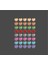 Renkli Kalpler Sticker Set 7