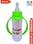 Yeşil Silikon Uçlu Kulplu Biberon, 250 Ml, Şeffaf Tasarım 2