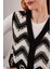 Zikzak Geçişli Triko Örme Siyah Yelek 2
