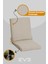 Bahçe - Salon - Balkon Arkalıklı Fermuarlı Bağlanabilir Yıkanabilir Sandalye Minderi 4 Adet 7
