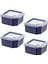 4'lü Q-Box Saklama Kabı Lacivert 350 ml 1
