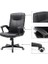 Ofis Sandalyesi Pu, Yüksekliği Ayarlanabilir Ergonomik Tasarım, Döner Sandalye, Siyah, OBG32B, 66 x 66 x 110 cm 2