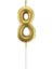 Nedi Çubuklu Mum Altın Seri 8 Rakamı M155G-8 1
