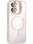 Apple iPhone 16 Remim Lensli Magsafe Standlı Kapak - Pembe 1