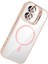 Apple iPhone 16 Remim Lensli Magsafe Standlı Kapak - Pembe 2