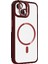 Apple iPhone 15 Plus Remim Lensli Magsafe Standlı Kapak - Bordo 2