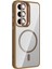 Samsung Galaxy S24 Fe Remim Lensli Magsafe Standlı Kapak - Kahverengi 3
