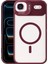 Apple iPhone 17 Air Remim Lensli Magsafe Standlı Kapak - Bordo 1