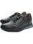 Siyah Deri Erkek Spor Ayakkabı-Lastikli Siyah Spor Ayakkabı 5
