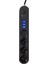 4lü Siyah Anahtarlı 3 USB Li Akım Korumalı Topraklı Çocuk Korumalı Grup Priz 2 Metre 4