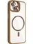 Apple iPhone 14 Remim Lensli Magsafe Standlı Kapak - Kahverengi 2