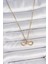 Tegan 316L Çelik Gold Renk Zincir Zirkon Taşlı Sonsuzluk Model Kadın Kolye TG27BKO10106 2