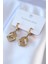 Tegan 316L Çelik Gold Renk Zirkon Taşlı Kadın Küpe TG27BKP7703 1