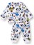Erkek Bebek Pijama Takımı Çıtçıtlı Bisiklet Yaka Uzun Kol Reçme Paça 2