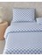 Natural Whirl Kolay Ütülenir Tek Kişilik Nevresim Takımı 160x220 cm Mavi - Bej 7