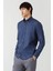 Regular Fit Lacivert Düğmeli Yaka Spor Erkek Gömlek GM22Y221130_K39 4