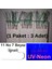 Çapari, İstavrit Çaparisi, 20x12 Beden, Ultraviyole Uv Neon Koyu Yeşil Sim, 11 No Beyaz 7 İğneli, 3lü Paket 1