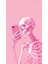 Pembe Iskelet V1 Kanvas Tablo 2