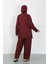 Moda Büyük Beden Tesettür Büyük Mayo Bordo 5