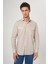 Regular Fit Bej Paşa Yaka Uzun Kollu Spor Erkek Gömlek GM22Y221043_D07 4