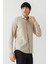 Regular Fit Bej Pamuk Keten Spor Erkek Gömlek GM22Y221044_D07 4