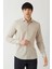 Regular Fit Bej Pamuk Keten Spor Erkek Gömlek GM22Y221044_D07 5