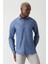 Regular Fit Lacivert Keten Pamuk Spor Erkek Gömlek GM22Y221044_D39 1