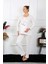 Moda Kadın Uzun Kol Hamile Lohusa Pijama Takımı Ekru 3
